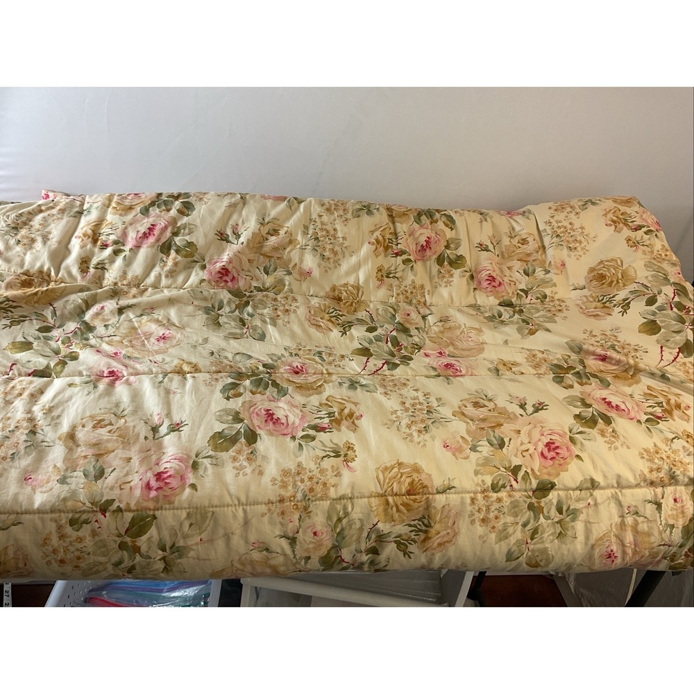 VTG Ralph Lauren Woodstock Garden Floral King Size Comforter EUC HTF neutrals